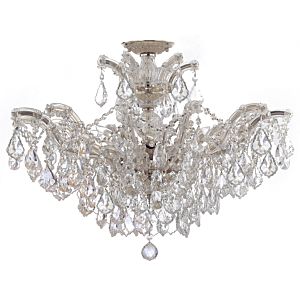 Crystorama Maria Theresa 6 Light 27 Inch Ceiling Light in Polished Chrome with Clear Hand Cut Crystals