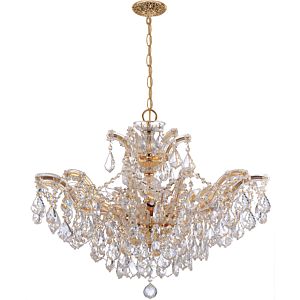Crystorama Maria Theresa 6 Light 20 Inch Traditional Chandelier in Gold with Clear Hand Cut Crystals