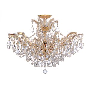 Crystorama Maria Theresa 6 Light 27 Inch Ceiling Light in Gold with Clear Hand Cut Crystals