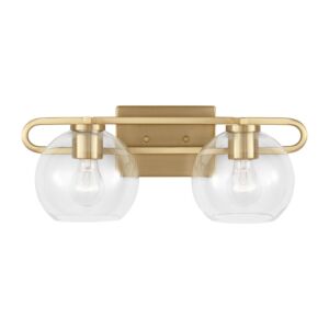 Codyn 2-Light Bathroom Vanity Light in Satin Brass