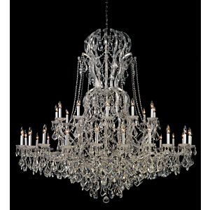 Crystorama Maria Theresa 37 Light 66 Inch Traditional Chandelier in Polished Chrome with Clear Hand Cut Crystals