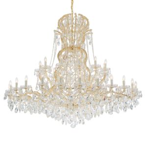 Crystorama Maria Theresa 37 Light 66 Inch Chandelier in Gold with Swarovski Strass Crystal Crystals