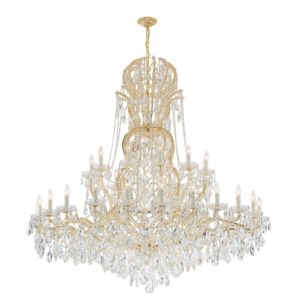 Crystorama Maria Theresa 37 Light 66 Inch Chandelier in Gold with Swarovski Spectra Crystal Crystals
