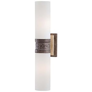 Minka Lavery Compositions 2 Light 19 Inch Wall Sconce in Aged Patina Iron