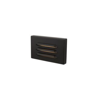 4501 1-Light LED Step and Wall Light in Black with Aluminum
