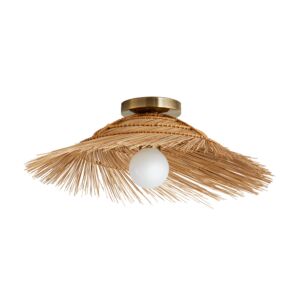 Hayes 1-Light Convertible Wall Sconce / Ceiling Light in Natural