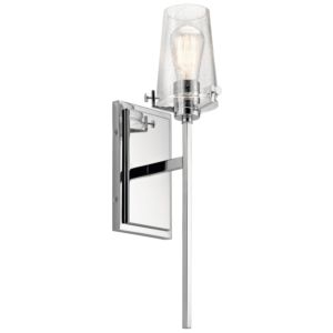 Kichler 22 Inch Clear Seeded Wall Sconce in Chrome