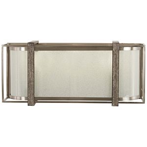 Minka Lavery Tyson's Gate 3 Light 16 Inch Bathroom Vanity Light in Brushed Nickel with Shale Wood