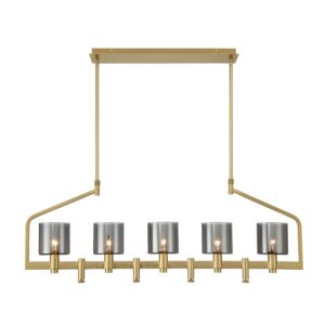 Decato 5-Light Chandelier in Brushed Gold