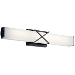 Trinsic 2-Light LED Linear Bathroom Vanity Light in Matte Black