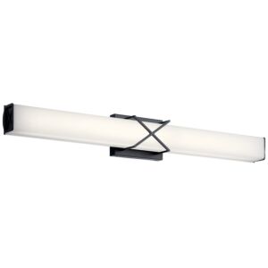 Trinsic 3-Light LED Linear Bathroom Vanity Light in Matte Black