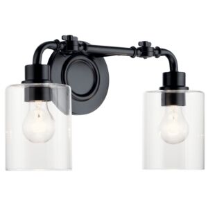 Gunnison 2-Light Bathroom Vanity Light in Black