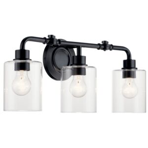 Gunnison 3-Light Bathroom Vanity Light in Black