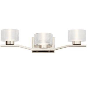 Lasus 3-Light LED Bathroom Vanity Light in Polished Nickel