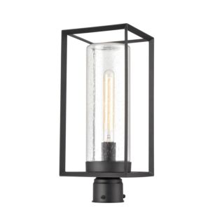 Wheatland 1-Light Outdoor Lantern in Powder Coat Black