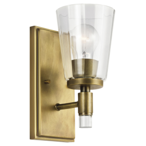 Kichler Audrea Wall Sconce 1 Light in Natural Brass