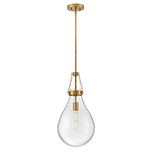 Eloise 1-Light Small Pendant in Lacquered Brass