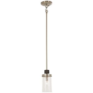 Minka Lavery Bridlewood 4 Inch Pendant Light in Stone Grey with Brushed Nickel