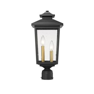 Millennium Lighting Eldrick 2-Light Outdoor Post Lantern In Powder Coat Black