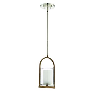 Craftmade Lark 7" Pendant Light in Polished Nickel with Whiskey Barrel