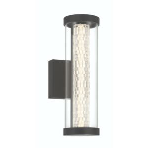 Savron 1-Light LED Outdoor Wall Sconce in Black