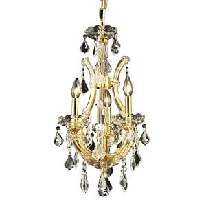 Maria Theresa 4-Light Pendant in Gold