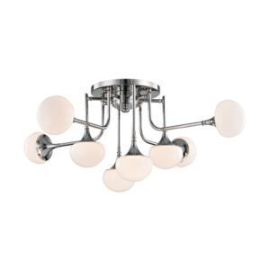  Fleming Ceiling Light in Polished Nickel