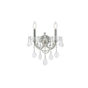 Maria Theresa 2-Light Wall Sconce in Chrome