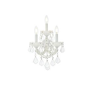 Maria Theresa 3-Light Wall Sconce in White
