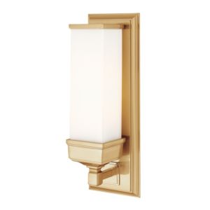Hudson Valley Everett 14 Inch Wall Sconce in Aged Brass