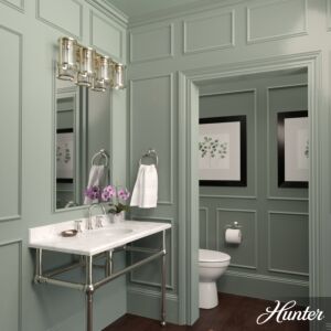 Hunter Astwood 4-Light Bathroom Vanity Light in Alturas Gold