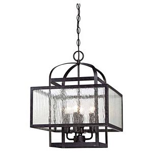 Minka Lavery Camden Square 4 Light 16 Inch Pendant Light in Aged Charcoal