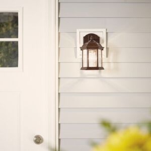 Barrie 1-Light LED Outdoor Wall Mount in Black