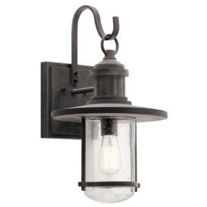 Kichler Riverwood 19.5 Inch Outdoor Wall Sconce in Weathered Zinc