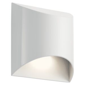 Wesley 1-Light LED Outdoor Wall Mount in White
