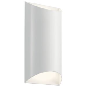 Wesley 2-Light LED Outdoor Wall Mount in White