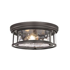 Z-Lite Clarion 3-Light Flush Mount Ceiling Light In Bronze