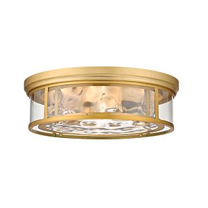 Z-Lite Clarion 4-Light Flush Mount Ceiling Light In Olde Brass