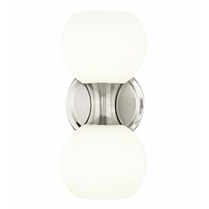Artemis 2-Light Wall Sconce in Brushed Nickel