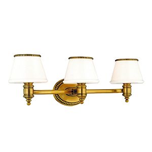 Hudson Valley Richmond 3 Light 24 Inch Bathroom Vanity Light in Flemish Brass
