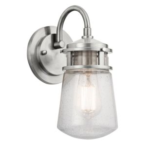 Kichler Lyndon 11 Inch Outdoor Wall Lantern in Brushed Aluminum