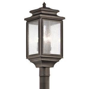 Kichler Wiscombe Park 4 Light Outdoor Post Lantern in Olde Bronze
