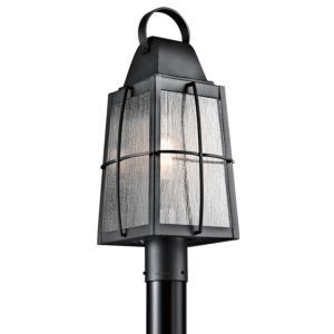 Kichler Tolerand 1 Light 21.75 Inch Outdoor Post Lantern in Textured Black
