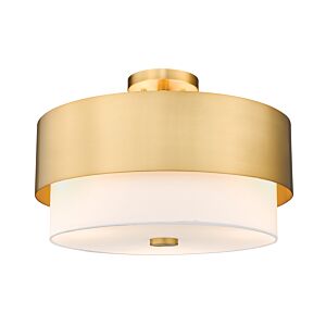 Counterpoint 3-Light Semi Flush in Modern Gold