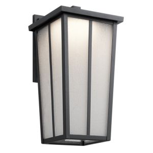 Kichler Amber Valley LED Large Outdoor Wall in Textured Black