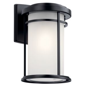 Toman 1-Light Outdoor Wall Mount in Black