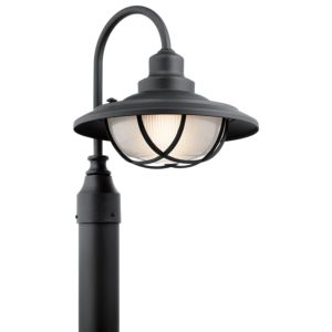 Kichler Harvest Ridge Outdoor Post Lantern in Textured Black