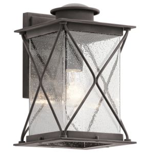 Kichler Argyle 1 Light Medium Outdoor Wall Lantern in Weathered Zinc