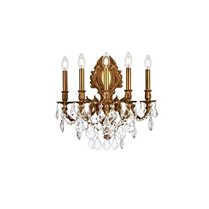 Monarch 5-Light Wall Sconce in French Gold