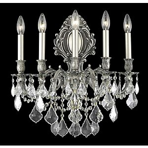 Monarch 5-Light Wall Sconce in Pewter